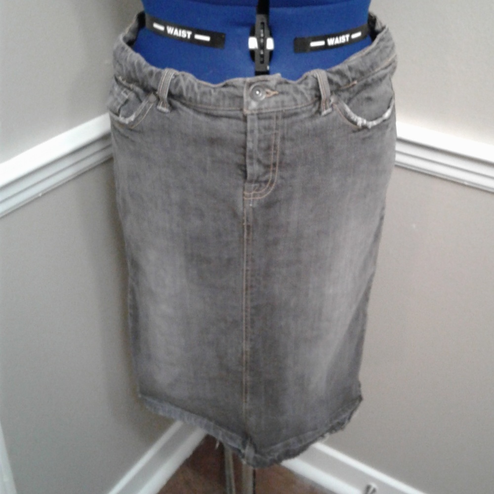 Grey Jean Skirt